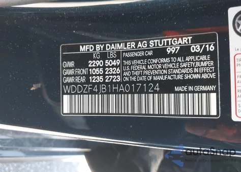 2017 Mercedes-Benz E 300 из США, поврежденный, VIN WDDZF4JB1HA017124